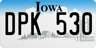 IA license plate DPK530