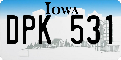 IA license plate DPK531