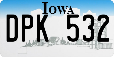 IA license plate DPK532