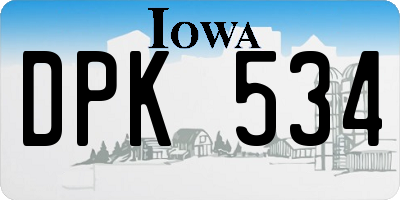 IA license plate DPK534