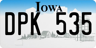 IA license plate DPK535