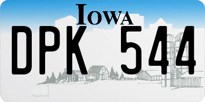 IA license plate DPK544