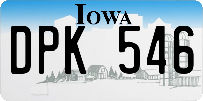 IA license plate DPK546