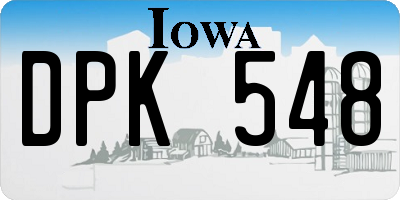 IA license plate DPK548