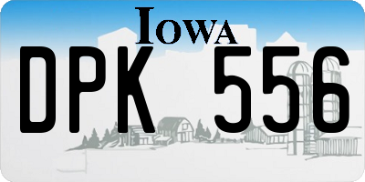 IA license plate DPK556