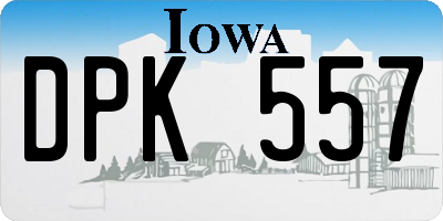 IA license plate DPK557
