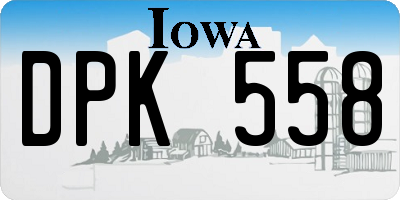 IA license plate DPK558