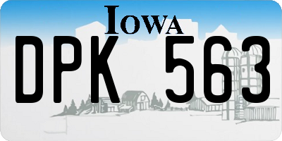 IA license plate DPK563
