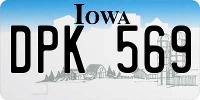 IA license plate DPK569