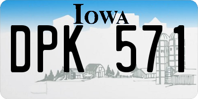 IA license plate DPK571