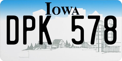IA license plate DPK578