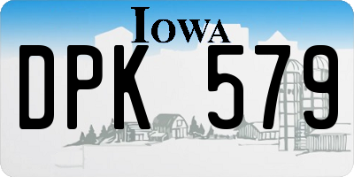 IA license plate DPK579