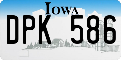 IA license plate DPK586