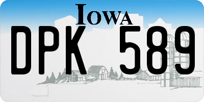 IA license plate DPK589