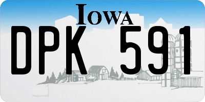 IA license plate DPK591