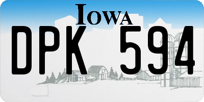 IA license plate DPK594