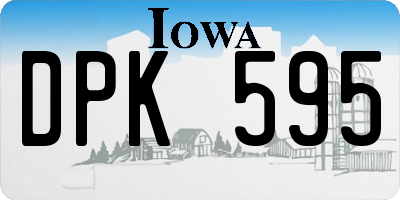 IA license plate DPK595