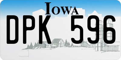 IA license plate DPK596