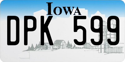 IA license plate DPK599