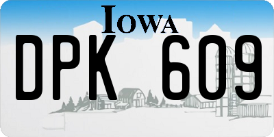 IA license plate DPK609