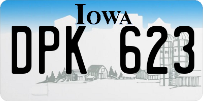 IA license plate DPK623