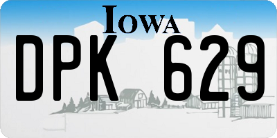 IA license plate DPK629