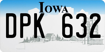 IA license plate DPK632