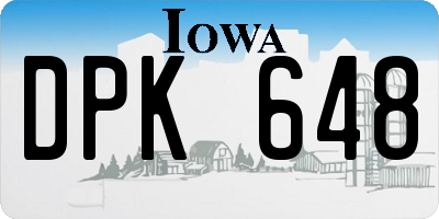 IA license plate DPK648