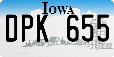IA license plate DPK655