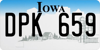 IA license plate DPK659