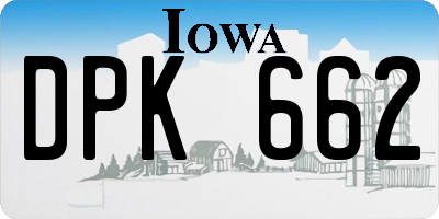 IA license plate DPK662