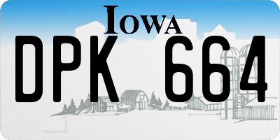 IA license plate DPK664