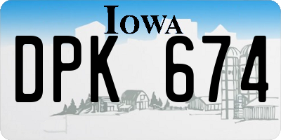 IA license plate DPK674