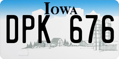 IA license plate DPK676