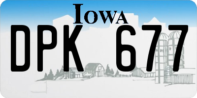 IA license plate DPK677