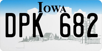 IA license plate DPK682