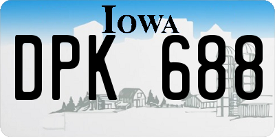 IA license plate DPK688