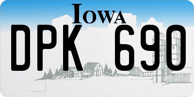 IA license plate DPK690