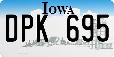 IA license plate DPK695