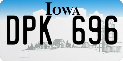 IA license plate DPK696