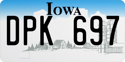 IA license plate DPK697