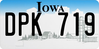 IA license plate DPK719
