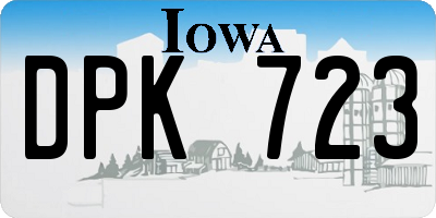 IA license plate DPK723