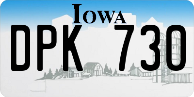IA license plate DPK730