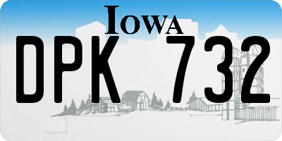 IA license plate DPK732