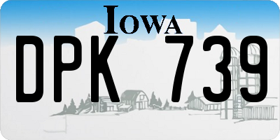 IA license plate DPK739
