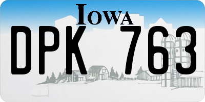 IA license plate DPK763