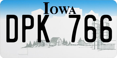 IA license plate DPK766