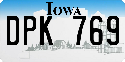 IA license plate DPK769
