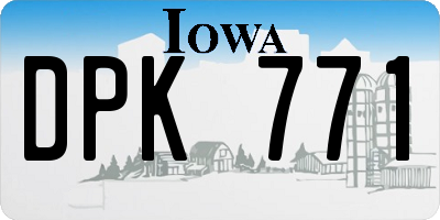 IA license plate DPK771
